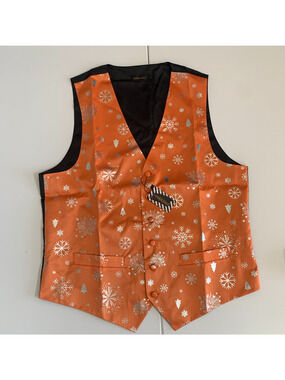 DiBanGu Men’s Size L Holiday Vest With Tie Brand New